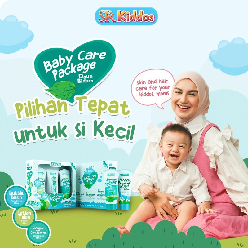 Product image SR12 Jatim - Baby Care Package SRKiddos Shampoo & Conditoner Sabun Mandi Bayi Lotion Telon Bayi 300 ml Bubble Bath
