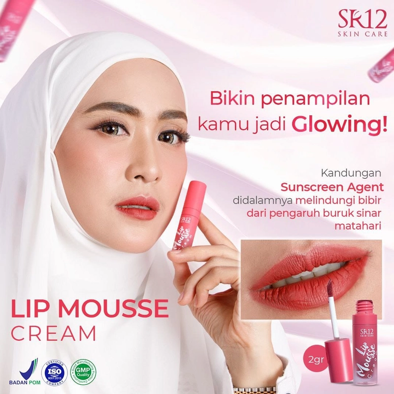 Product image Lip Mousse SR12 Long Lasting Ringan Matte Warna Cantik Tidak Bikin Bibir Kering Pecah-Pecah LIP MOUSSE SWEET BROWN