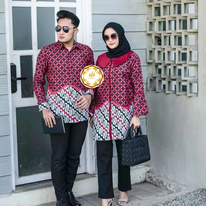 Product image Rambe Batik Indonesia - Couple Tunik Batik - ORGINAL Bisa Beli Pisah Kemeja Size M A
