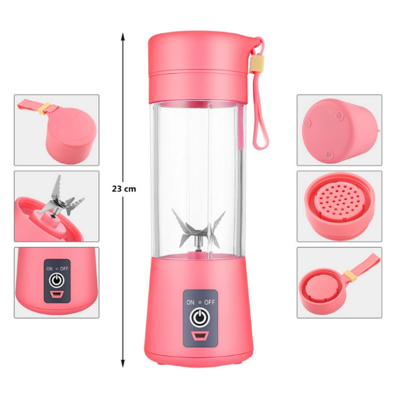 Product image KAMJE Blender Portable Juicer Jus Buah Rechargeable 4 Mata Pisau Dilengkapi Saringan KMJ168 all variant Biru