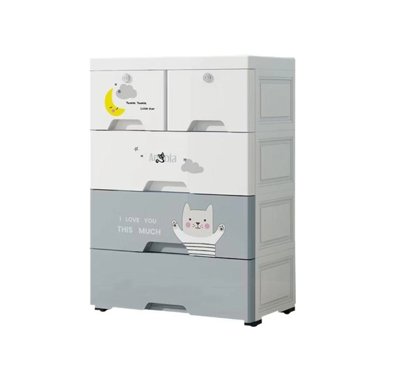 Product image Rizki Electronics - ANGOLA Lemari Pakaian Anak C70 4 TINGKAT PINK/BIRU