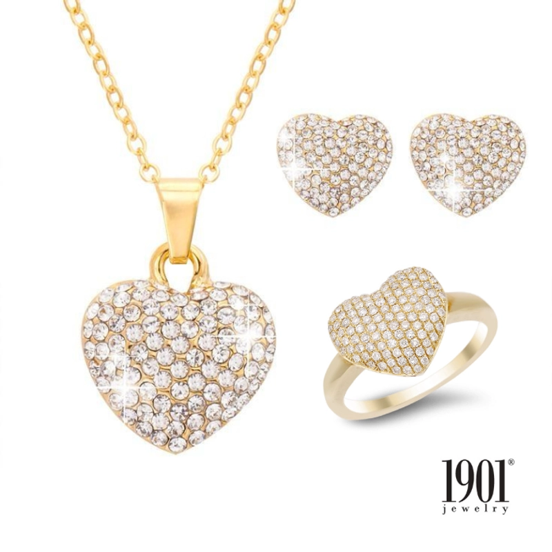 Product image 1901 Jewelry - 1901 Jewelry Kalung Set Lab Diamond Berlian Laboratorium All Size Gold