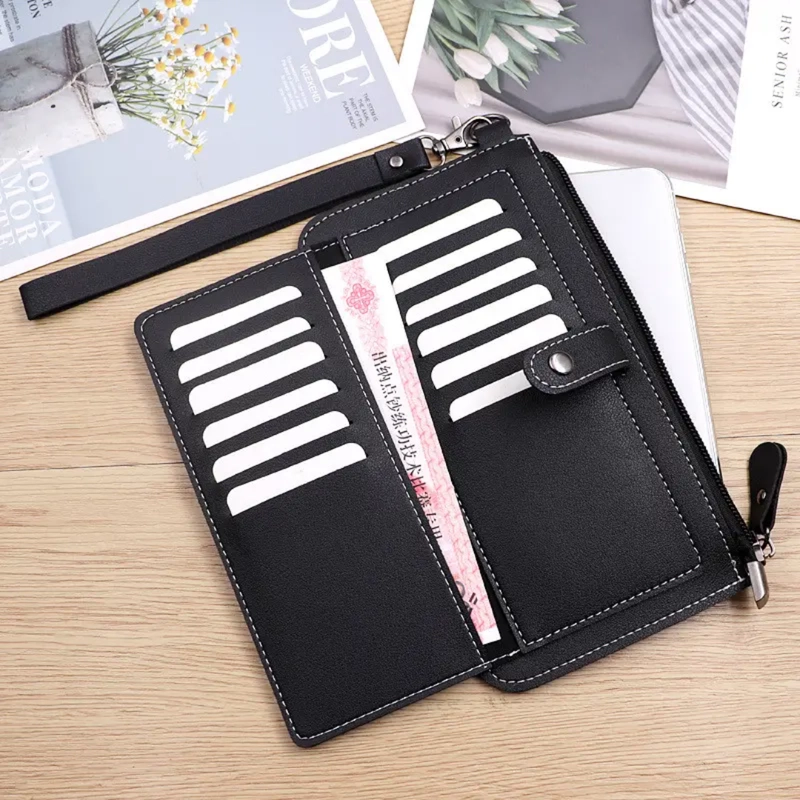 Product image KAHASIL - Dompet Lipat Wanita Panjang Bahan Kulit PU Leather KHDP54 all variant PINK