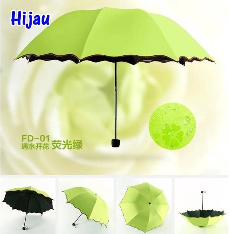 Product image Blooming Deal - Payung Lipat Magic 3D anti UV Payung Ajaib Motif 1 Pcs Hijau