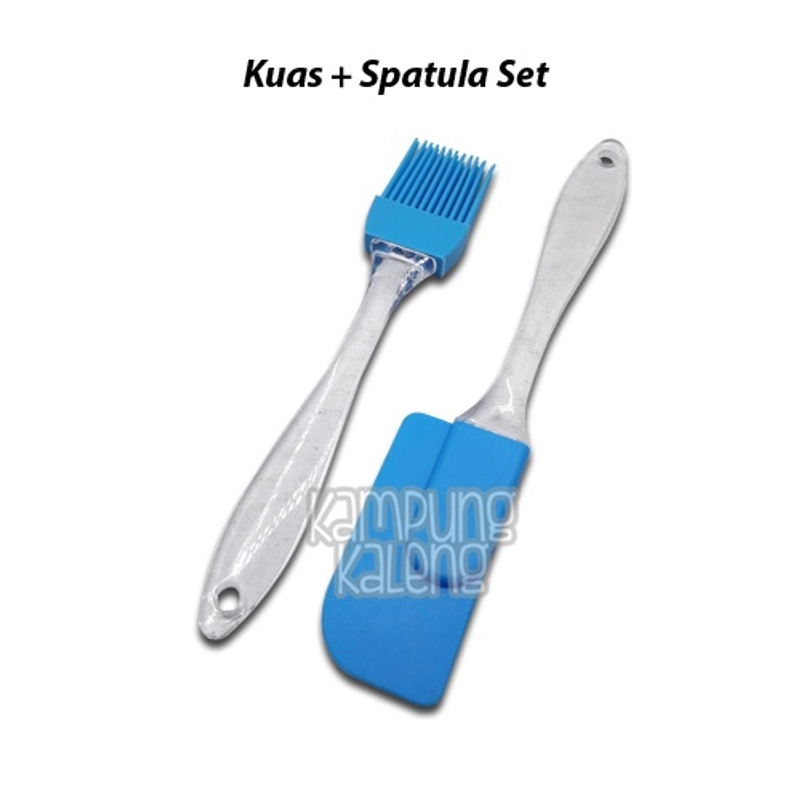 Product image Kampung Kaleng - Kuas + Spatula Set Mini Biru