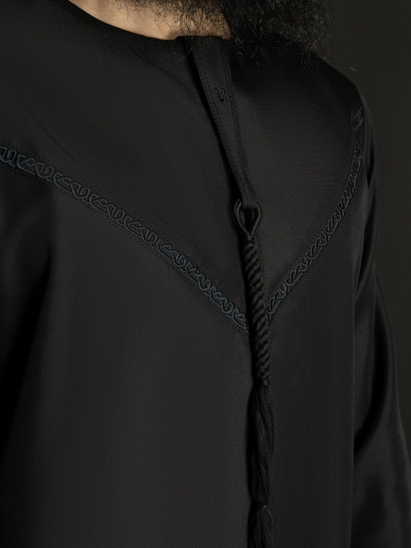 Product image Local Project - Al-Ameer Deep Black - Jubah Pria Dewasa Gamis Lengan Panjang S Hitam