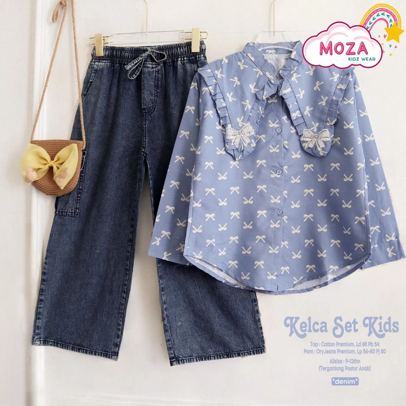 Product image Griya Busanaku Solo - Set anak perempuan usia 8-12th / Kelca - Madya Set Kids All size 8-12th Kelca denim