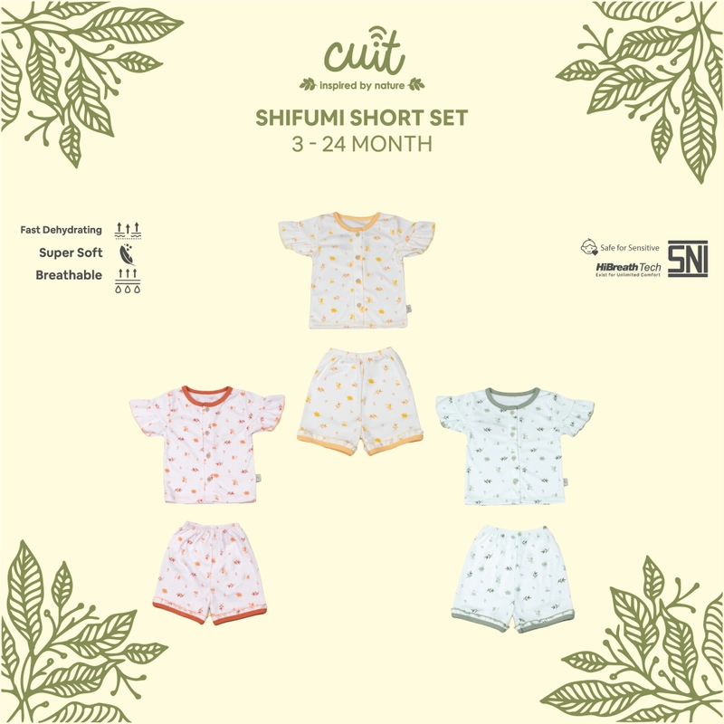 Product image CUIT Baby 3 Bulan - 2 Tahun Set Pendek Ruffle Shifumi S Green