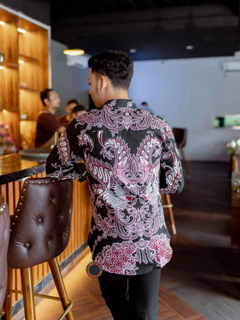 Product image Ks muslim fashion - Kemeja Batik Slimfit Bagus sekali Motif rozak M Kemeja rozak