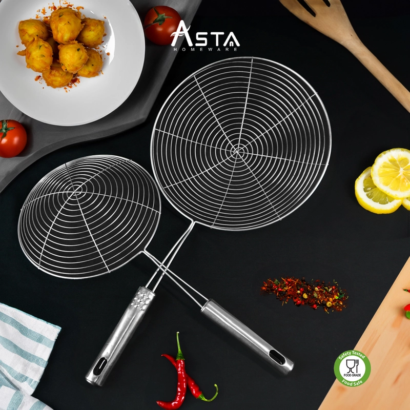 Product image Asta Saringan Minyak Goreng Stainless Steel Tirisan Size 18cm