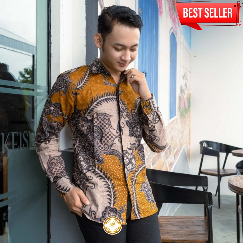 Product image Kemeja Batik New Slimfit Tebal Halus dan Tidak Luntur M Motif A1