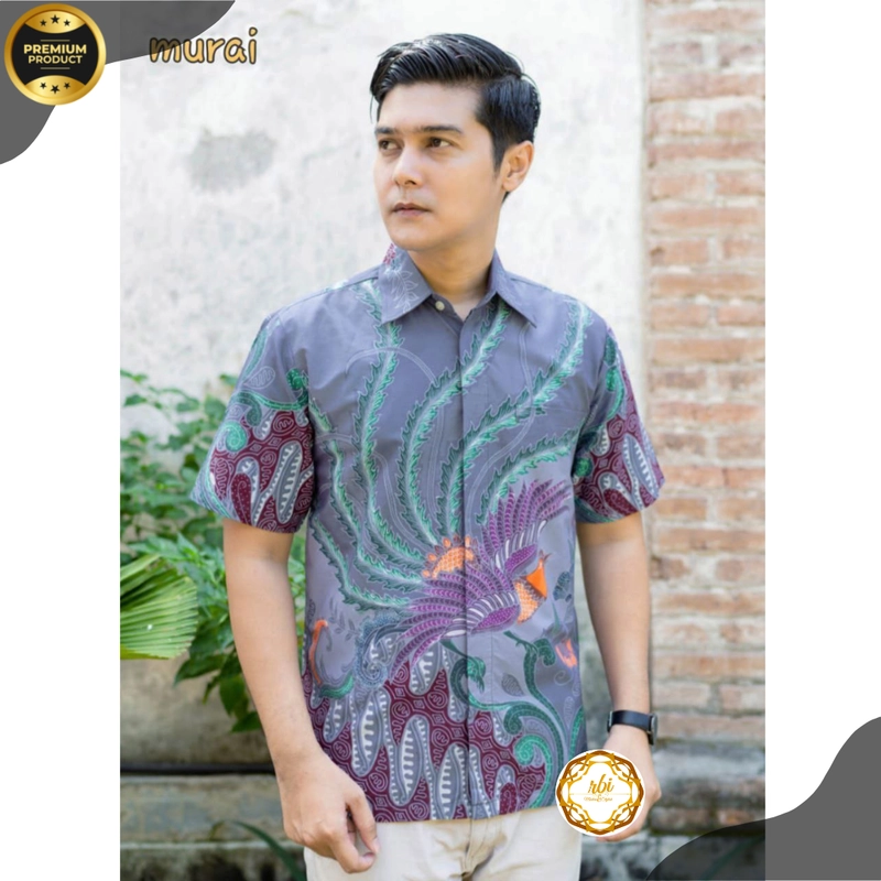 Product image Batik Tulis Pria Katun Primisma Berlapis Trikot Kode Murai S Murai