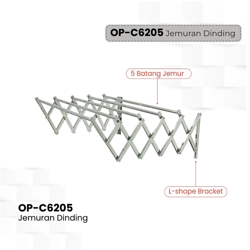 Product image One Pro - Jemuran Dinding OnePro OP-C6205 5000 silver