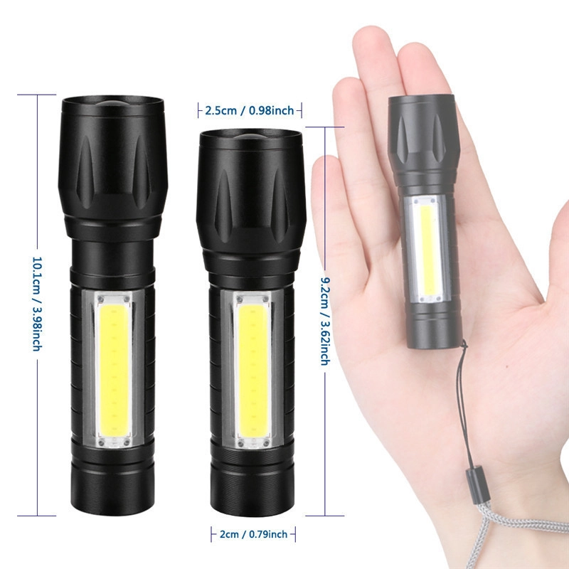Product image KAMJE Senter Led Super Terang Jarak Jauh Swat Mini Zoom Police COB Rechargeable 3 Mode KMJ055 all variant all variant