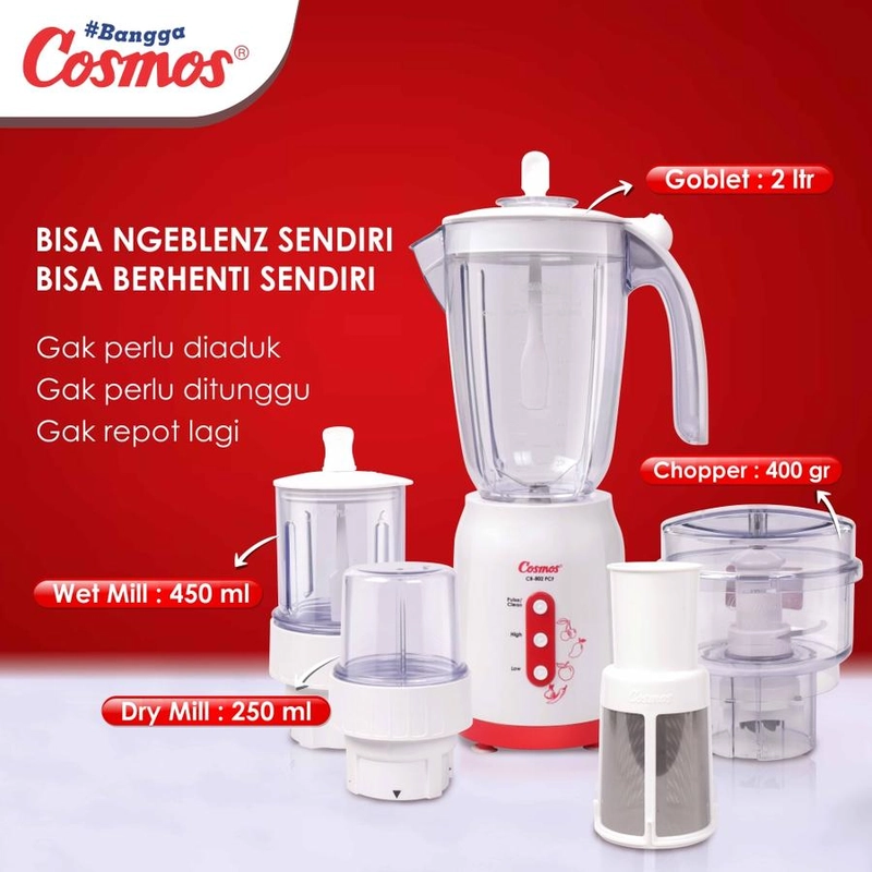 Product image UTAMAMEGA - Blender Cosmos Amarilis Series CB-802 PCF 2 Liter Kapasitas 2 Liter