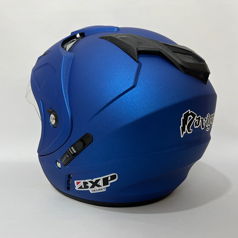 Product image CRX Helmet - Helm JP7 Biru Doff - Double Visor (Kaca Clear & Smoke) Helm SNI Helem Dewasa L JP7 Biru Doff