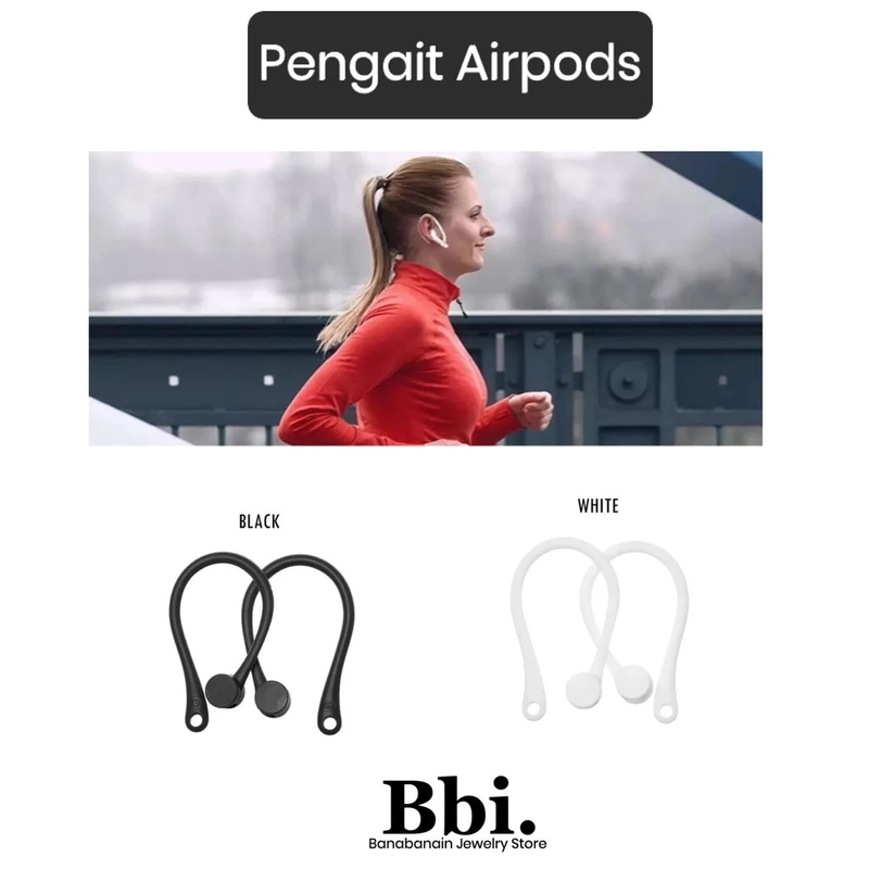 Product image GAWUNG - Pengait Telinga Airpods Pro 1 2 3 Holder Sporty Anti Hilang IPTHHS dewasa hitam