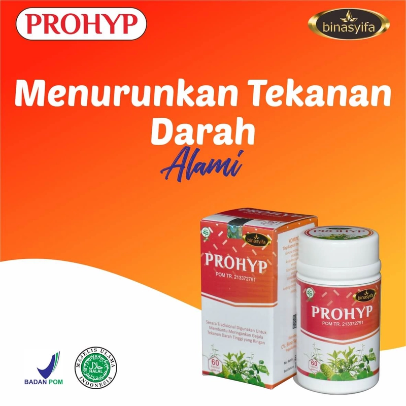 Product image PROHYP Obat Darah Tinggi Hipertensi Penurun Tekanan Darah Tensi Tinggi BPOM Obat Kolesterol dan Stro 60 kapsul Herbal