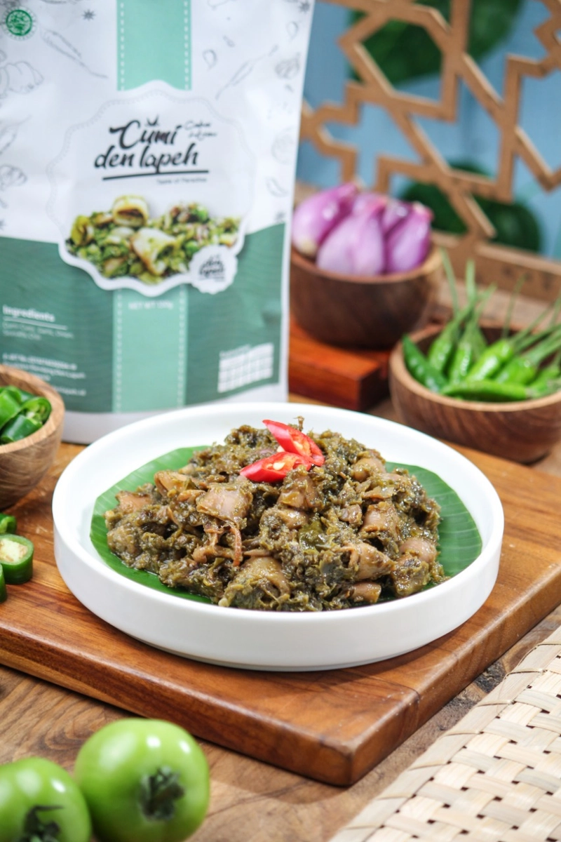 Product image Rendang Den Lapeh - Cumi Cabai Hijau Lauk Praktis Siap Saji Premium 130 Cumi cabai hijau