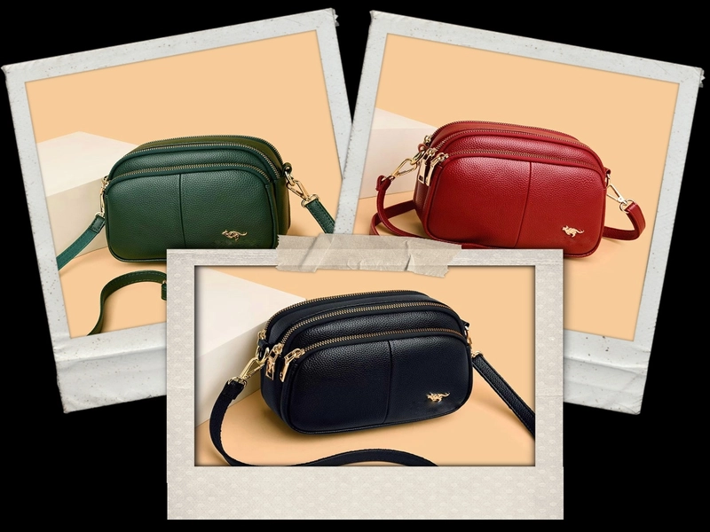 Product image CBL - KALANI SLINGBAG - Tas Selempang Wanita Kalani Bahan Semikulit 4 Saku (Ruang) 3 Variasi Warna Small Hijau