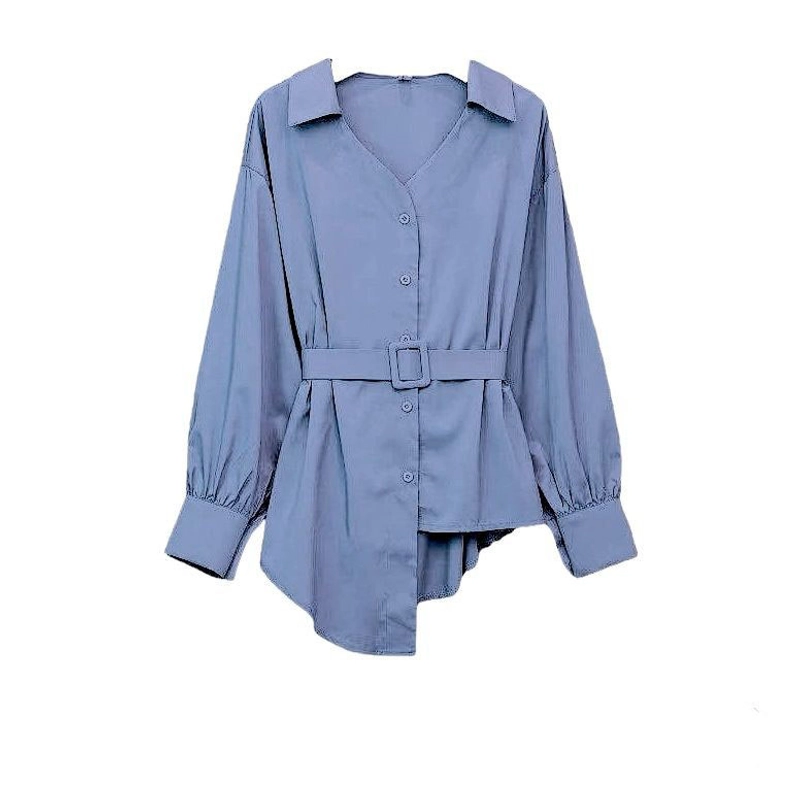 Product image MEQA DAILY - MEGA DAILY - Kemeja Lydora Bahan Shakila Premium Free Belt L Denim
