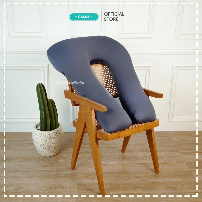 Product image Casha Official - CASHA Rest Pillow - Bantal Leher - Sandaran Kepala - Lentur Elastis 1000gram Abu Muda