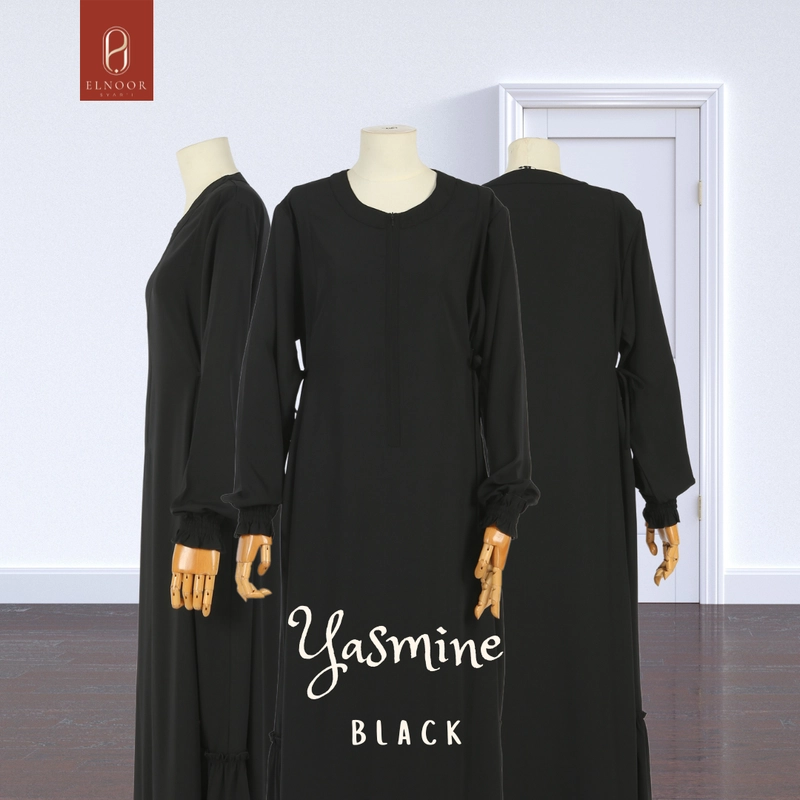 Product image ELNOOR SYARI - GAMIS WOOLPEACH (WOLFIS) YASMINE S BLACK