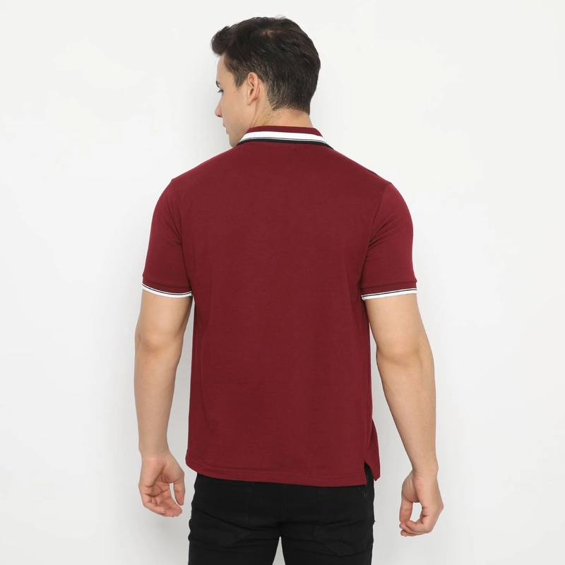 Product image MATSUDA APPAREL - MATSUDA Kaos Polo Shirt Pria Kerah Aioi Seri Warna Merah M (LD 104 CM) BURGUNDY