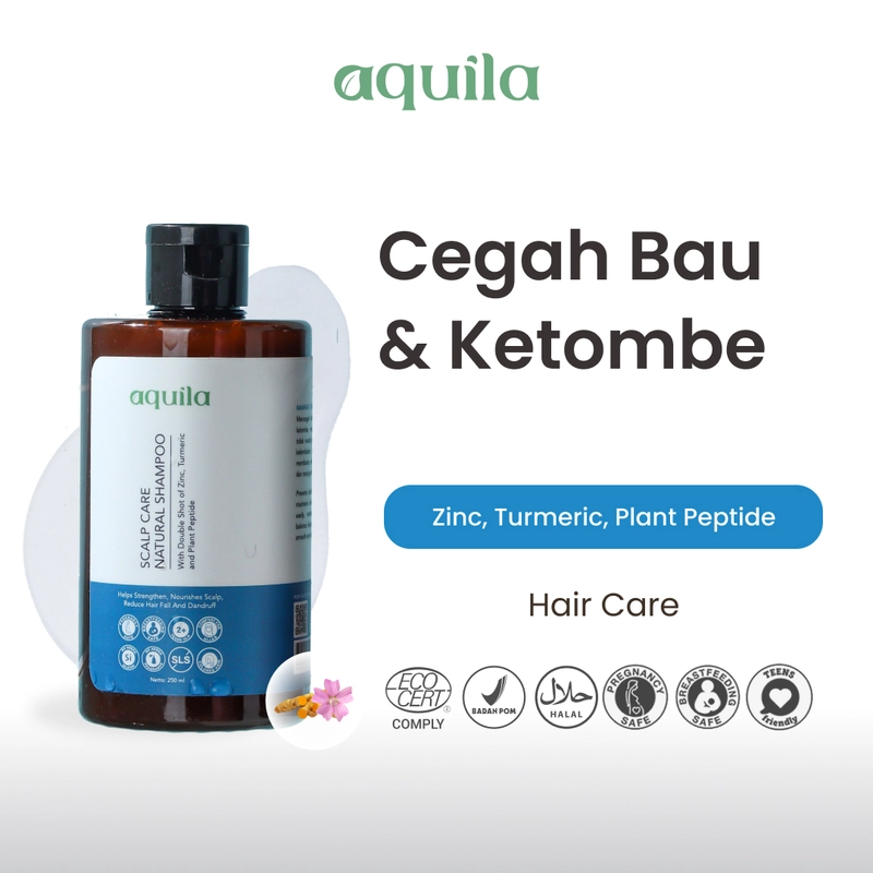 Product image Aquila Scalp Care Natural Shampoo/Anti Ketombe/Mengurangi Bau Pada Rambut 100ml all skin type
