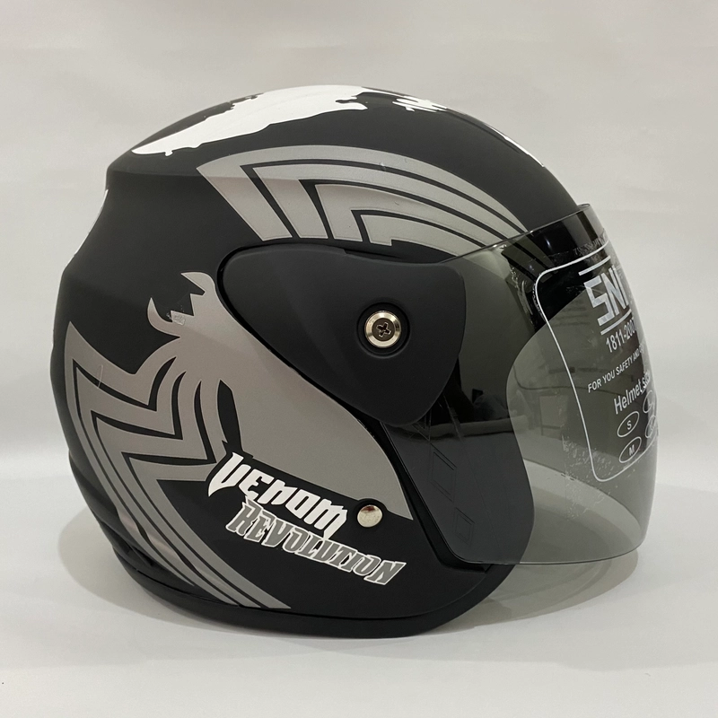 Product image Helm Nuvo Venom Abu Abu Doff - Helm SNI - Helm Dewasa L Nuvo Venom Abu Abu Doff