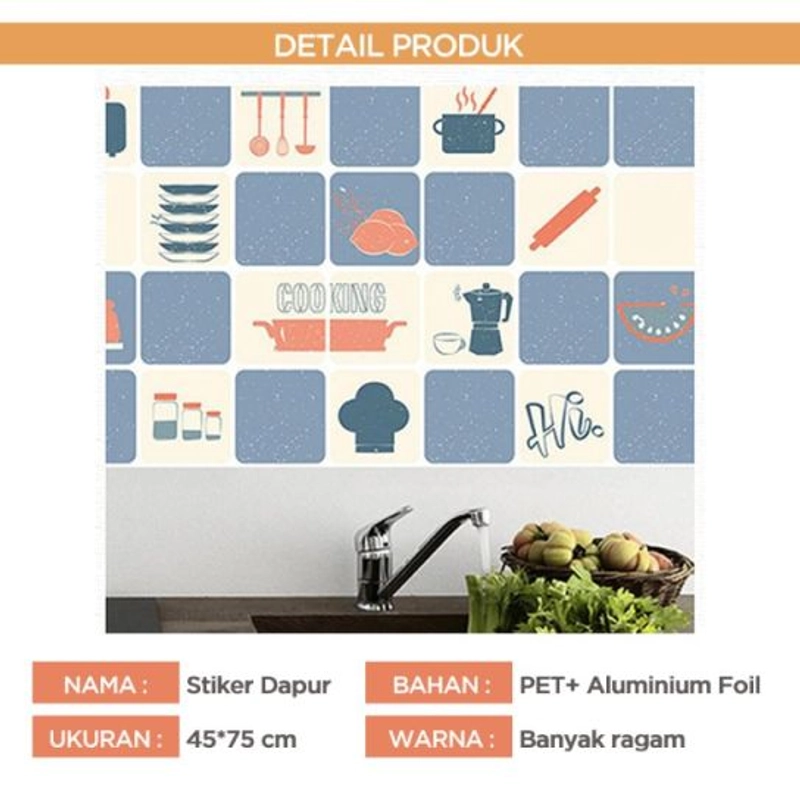 Product image Fafa Sticker Dinding Dapur Wall Stiker Anti Air Minyak Dan Api Sticker Hijau