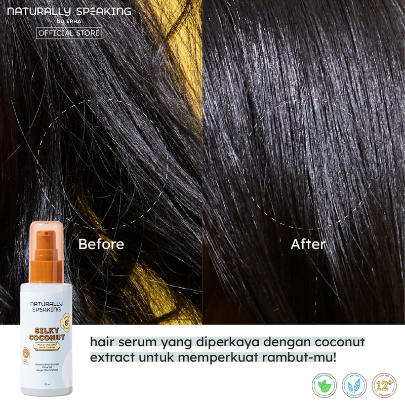 Product image Naturally Speaking By Erha - Silky Coconut Moisturizing Hair Serum 50ml Hair Serum