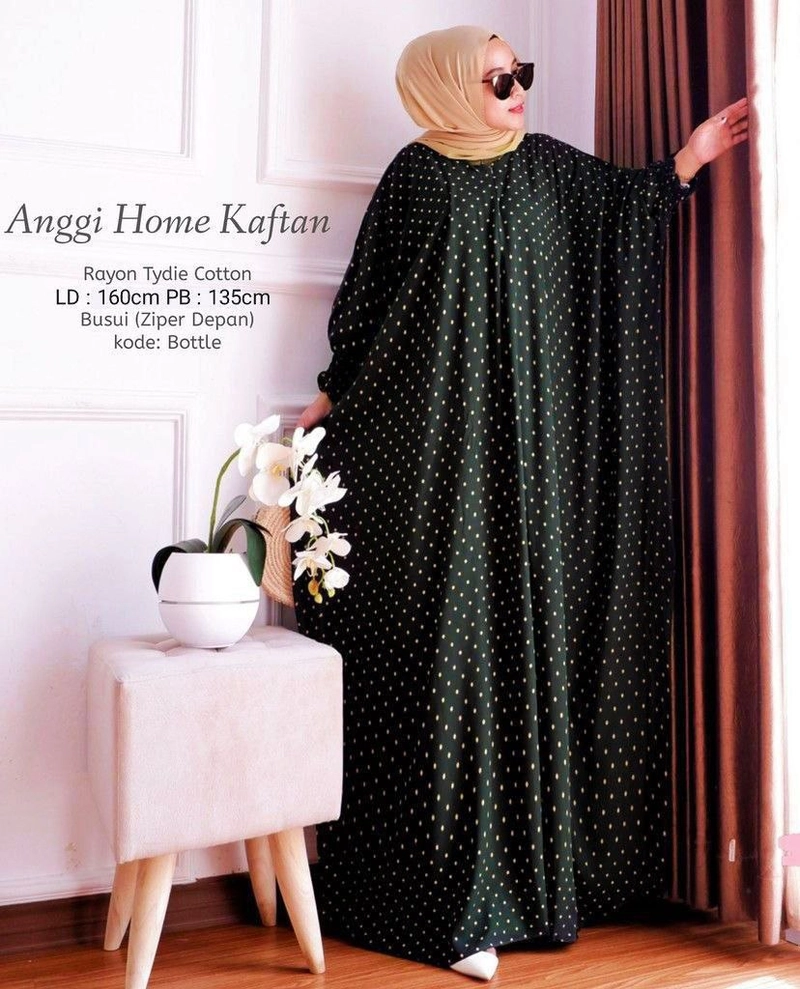 Product image Anggi Home Kaftan - Kaftan Wanita Jumbo Rayon Tie Dye Premium Gamis Dress Kekinian Bigsize LD 190cm All Size Botol