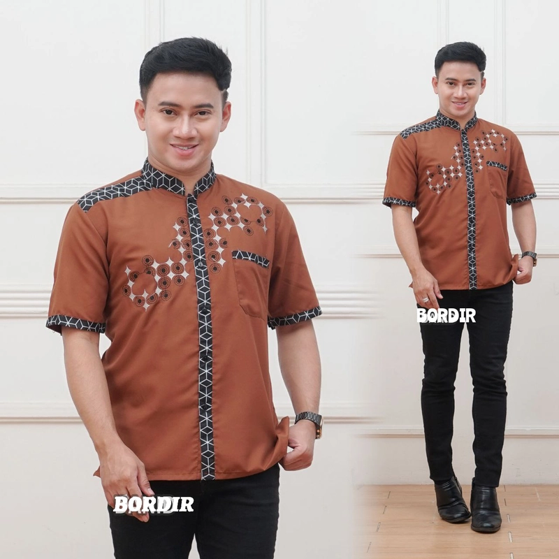 Product image Kois Batik - Baju koko bordir lengan pendek motif azzam Xl Azzam 6