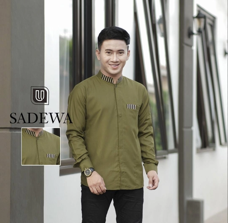 Product image Batik Alfin - Baju koko pria dewasa koko motif Sadewa bagus banget koko sadewa S Sadewa-army
