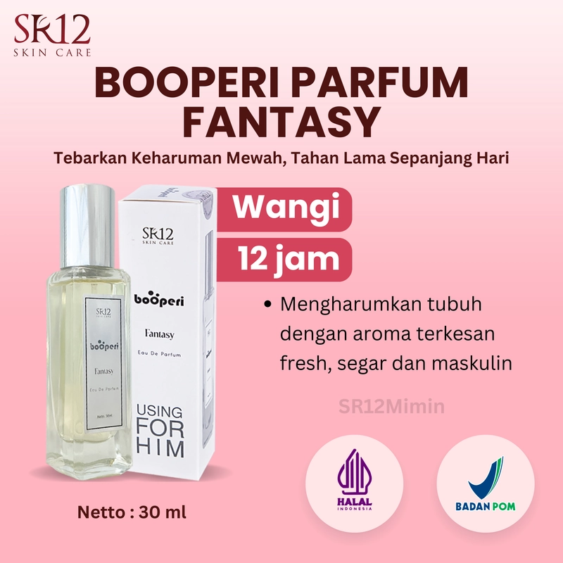Product image SR12 Mimin - SR12 Parfum Fantasy Booperi Aroma Fresh Segar Maskulin Tahan 12 Jam 30 ml fantasy