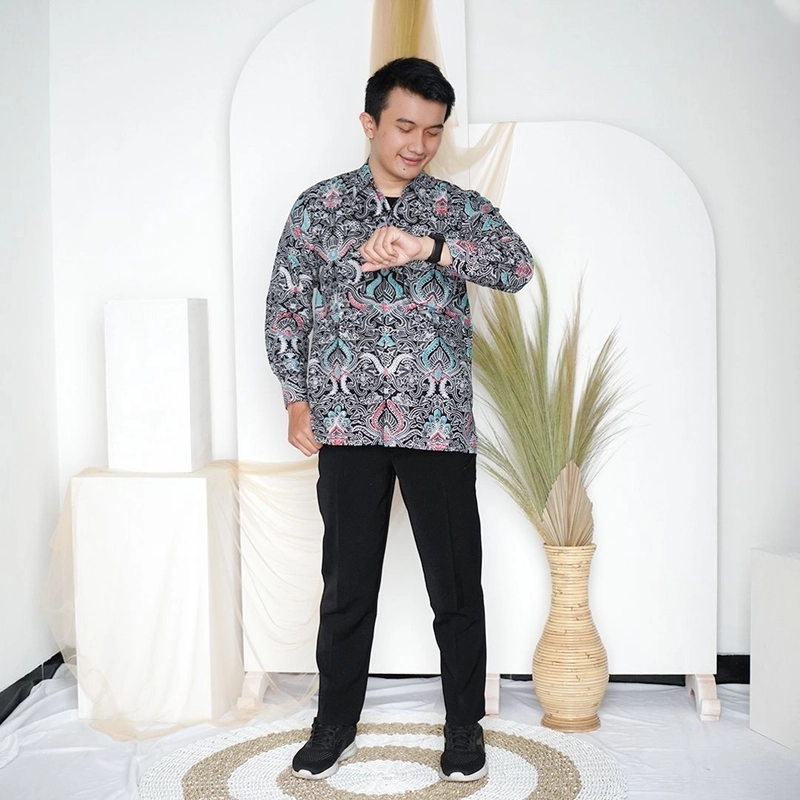 Product image Kebaya Kondangan/Lamaran - Batik Couple Adhisti - Brokat Tille Mutiara Sarimbit Modern Rok Span Pinggang Karet Kemeja M Rose