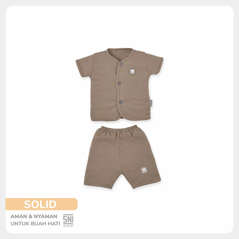 Product image FLUFFY - FLUFFY - FLUFFY Setelan Baju Pendek Pendek STAR (Isi 3Psng) SBD3S SRC SML S (3-6BLN) 5-7KG SBD3S-SRC-S