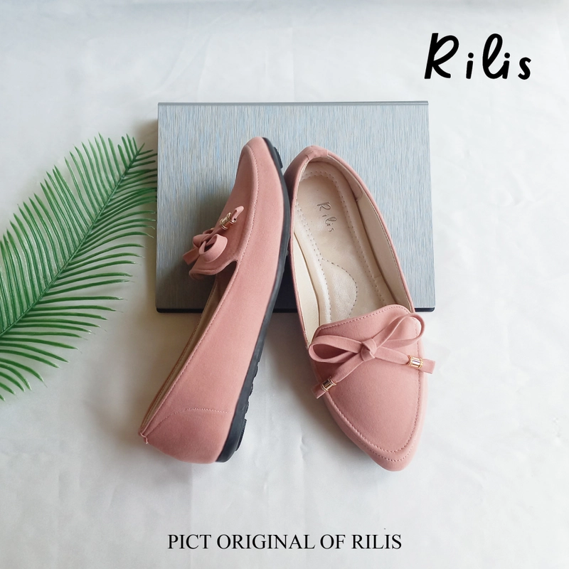 Product image Rilis - Sepatu Wanita Hanin Flat Shoes Suede (Rilis 31) 38 Peach