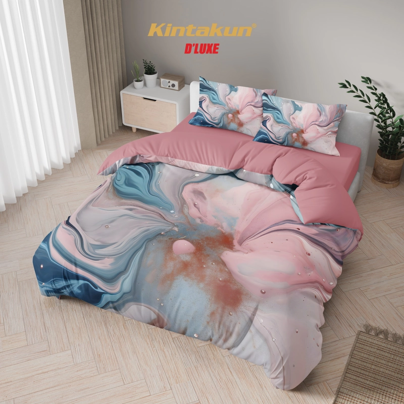 Product image Kintakun - Kintakun Bed Cover Fitted 160 / 180 Slavina Dluxe Minimalis Aesthetic Microtex Anti Geser 25 cm 160 x 200 Slavina