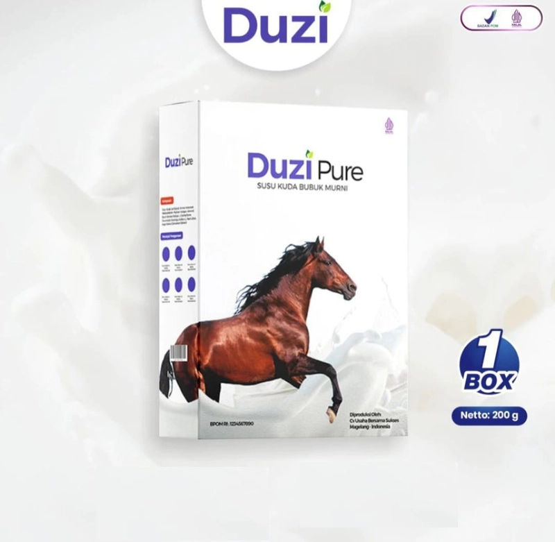Product image ABUSA HERBAL - Duzi Pure Susu Kuda Untuk Tulang dan Sendi 200 gr Manis Alami