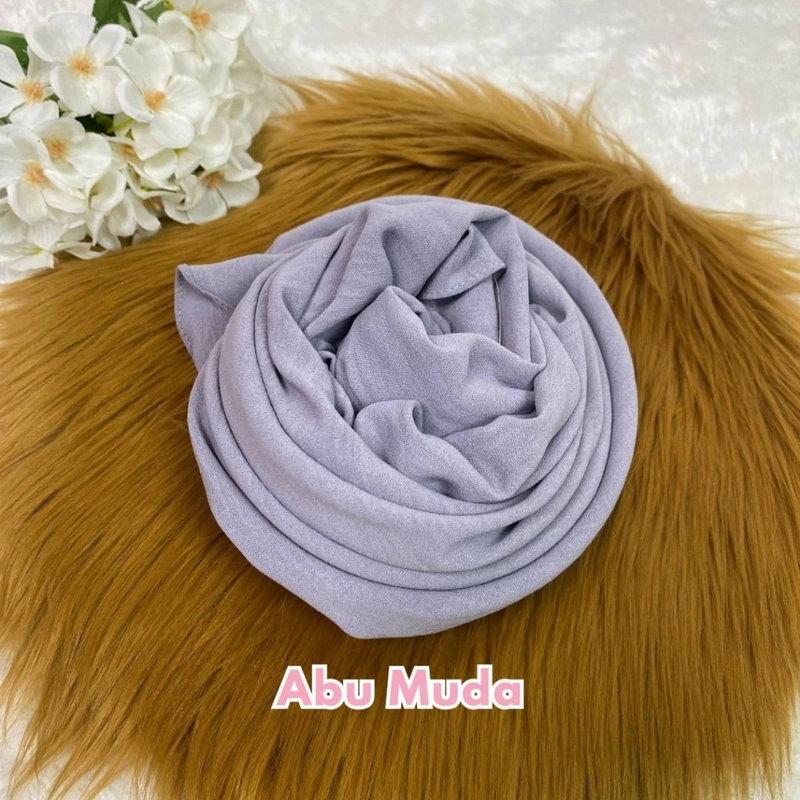 Product image Milyarda Hijab - Bergo Airflow Ukuran M Bergo Tali Crinkle M Abu Muda