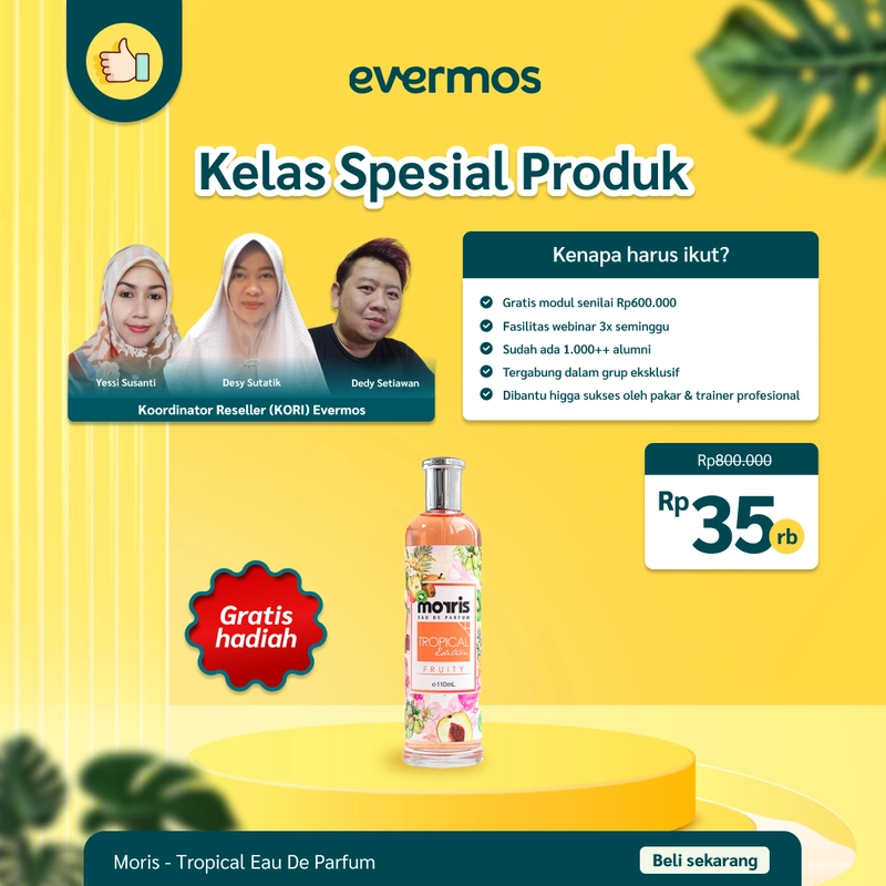 Product image Morris - Kelas Spesial Produk Free Morris Tropical Eau De Parfume 110ml Floral