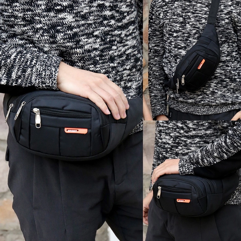 Product image RAYATORY - Hengreda Sport Tas Pinggang Selempang Waistbag Pria dan Wanita - TM572 35 x 9 x 13 cm Black