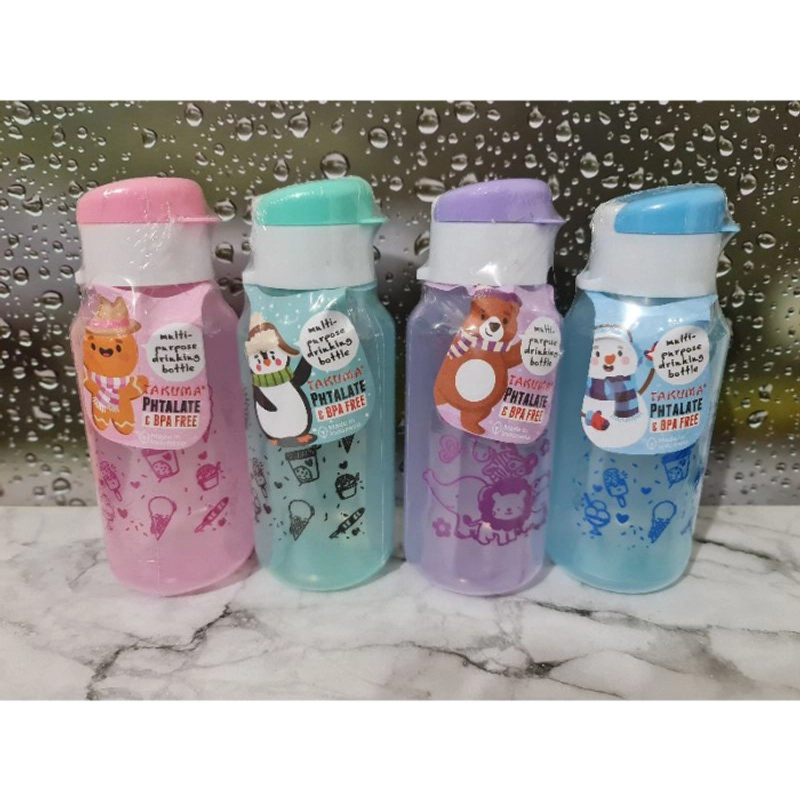 Product image KAHASIL - Botol Minum BPA Free 350ml Bottle Tempat Air Tutup FlipTop Souvenir Ulang Tahun Bingkisan KMJ190 TOSCA