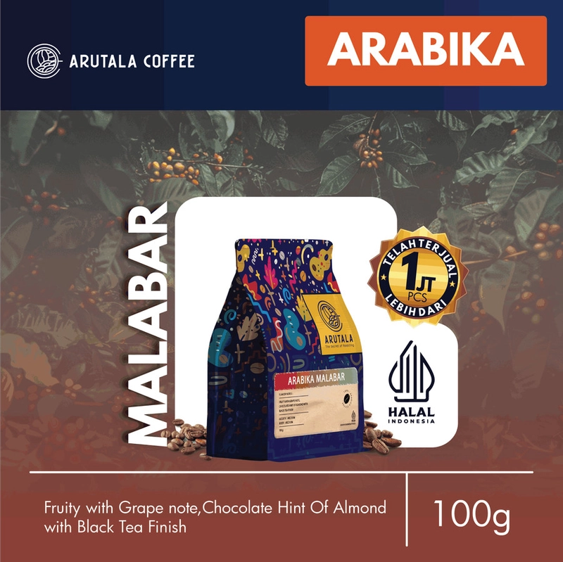 Product image Arutala - ARUTALA Kopi Arabika Malabar 100 gram Bentuk Kopi Biji