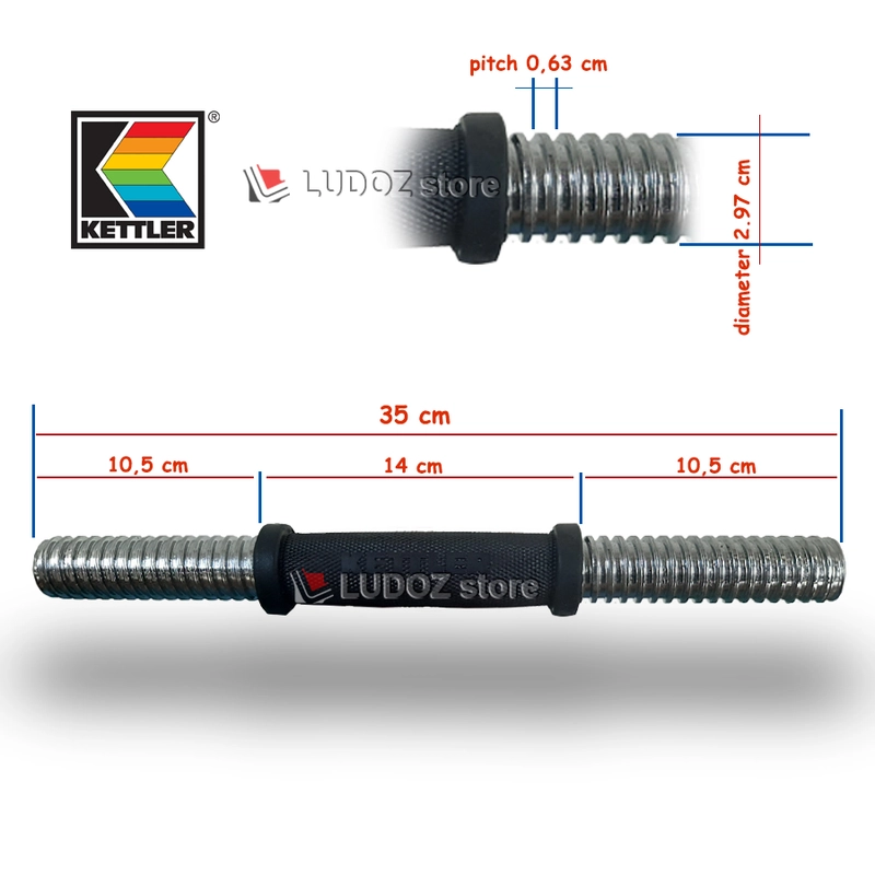 Product image LUDOZ Store - Dumbell paket Set KZ 7 1/2 kg rubber stick KETTLER olahraga karet barbel stik barbell LUDOZ 7600 Alternative-1