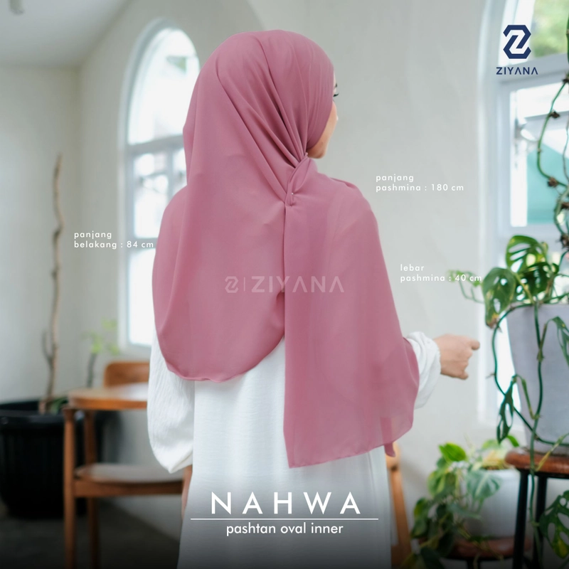 Product image Ziyana Hijab - Pashmina Inner Oval Ceruty Babydoll Premium Nahwa All Size Black