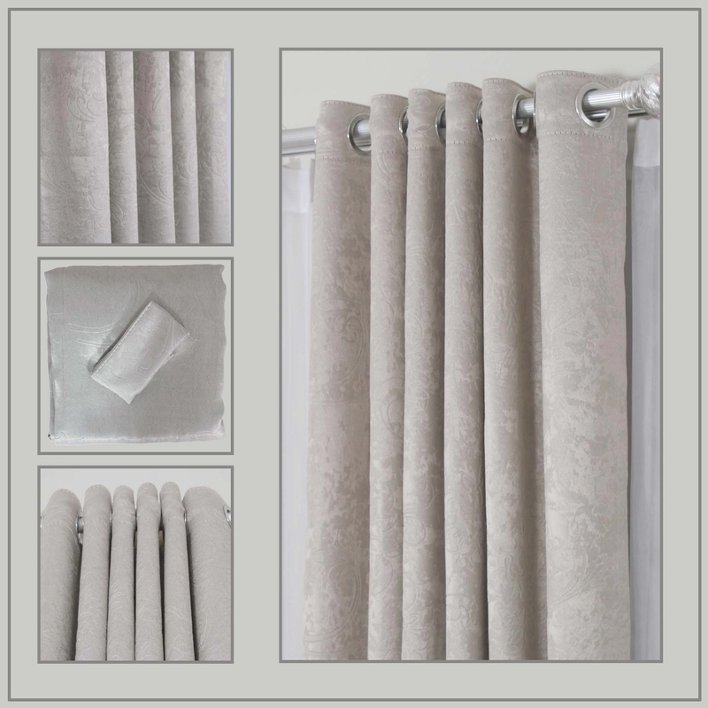 Product image Gorden Blackout Premium Polos Embosh 3D Smokring Tinggi 150cm Krem