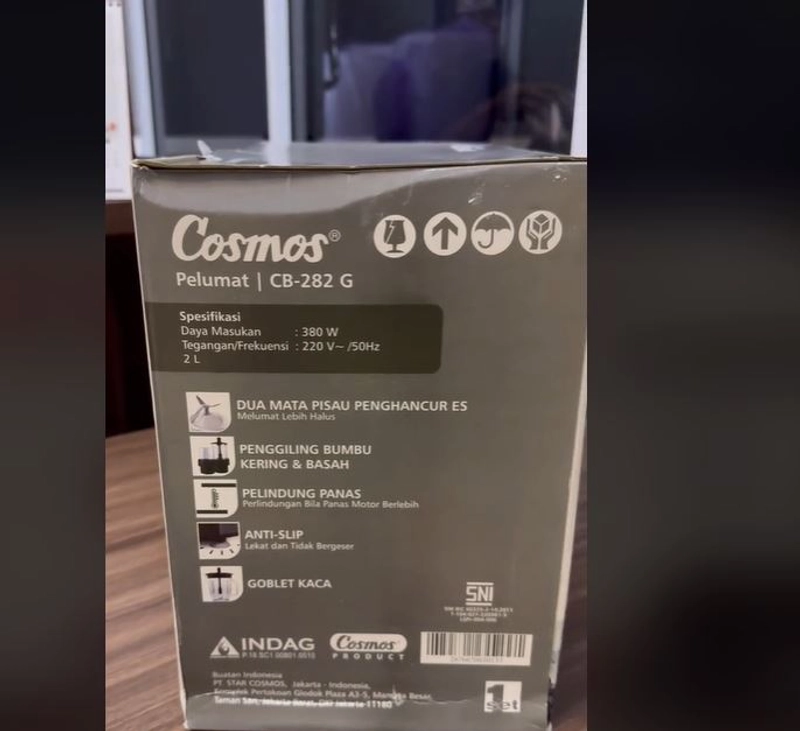 Product image Rizki Electronics - BLENDER COSMOS 3IN1 CB-282G 2L 3in1 bahan kaca hitam